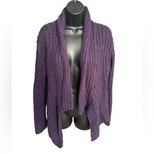 ECOTE Women's Purple Knit Wool-Blend Sweater